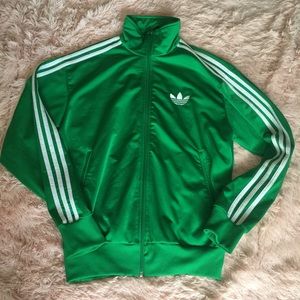 green adidas jacket retro